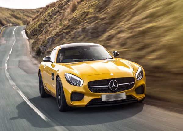 Mercedes on road
